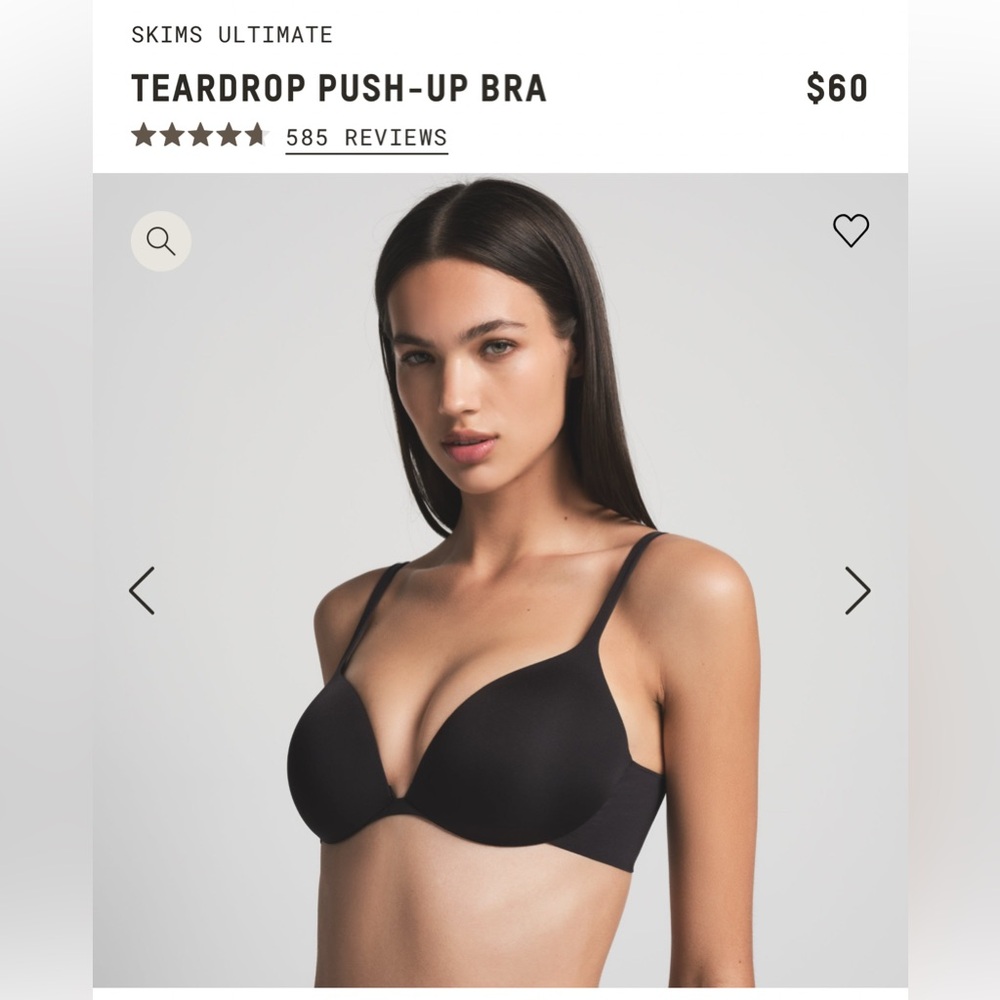 SKIMS TEARDROP PUSH UP BRA - Picture 1 of 9